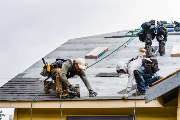 Professional Gutter Installation technician working in Rochester, KY
